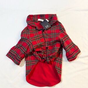 GAP Fleece/Flannel Dog Pajama Plaid Shirt Size XL/XXL NEW